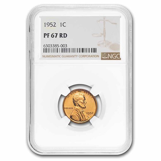 1952 Lincoln Cent PF-67 NGC (Red) 1952 Lincoln Cent PF-67 NGC (Red)